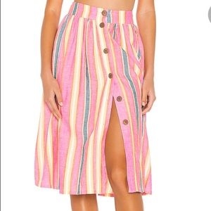 High waisted midi skirt